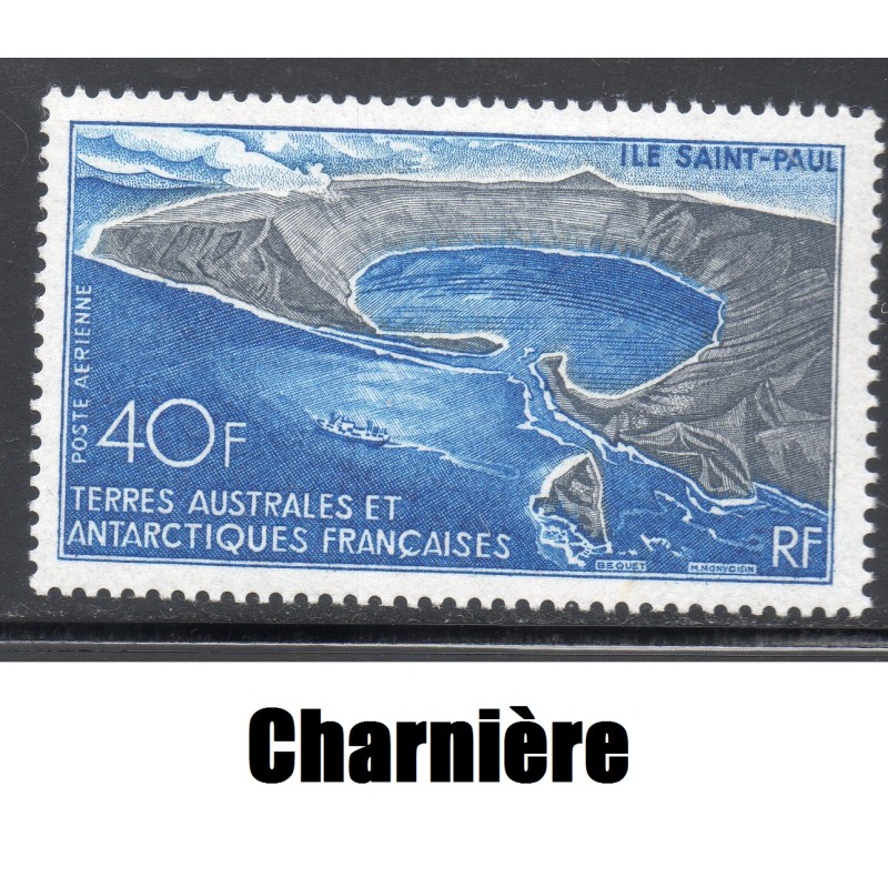 Timbre TAAF Poste aerienne Yvert 17 Ile Saint-Paul neuf * 1969