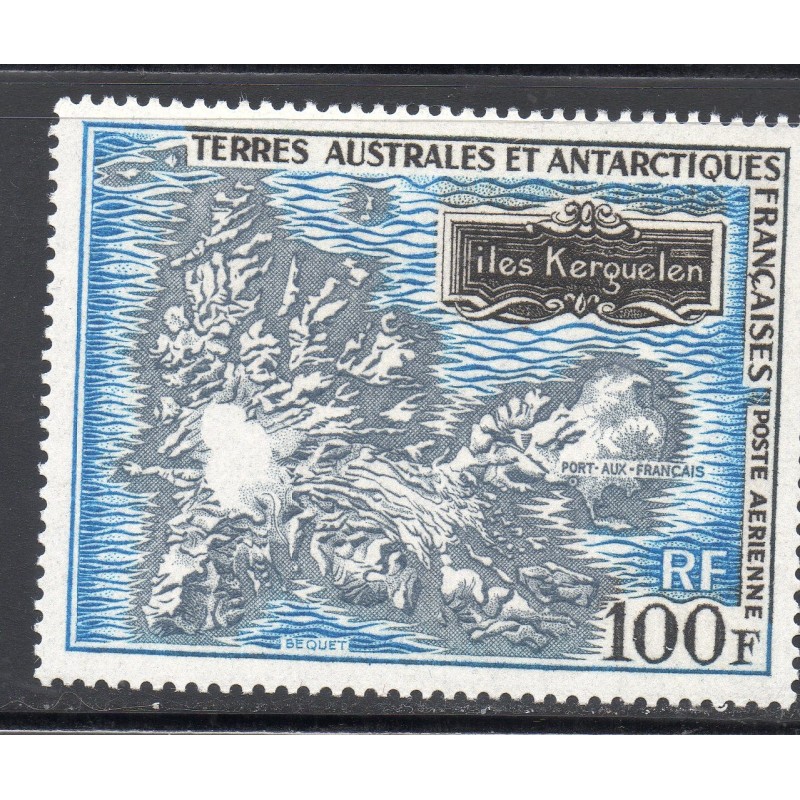 Timbre TAAF Poste aerienne Yvert 20 Iles Kerguelen neuf ** 1970