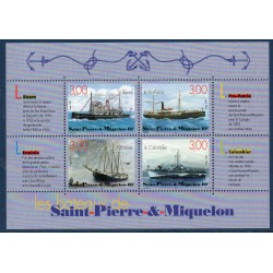 Timbres Saint Pierre et Miquelon Bloc 7 Les bateaux neuf ** 1999