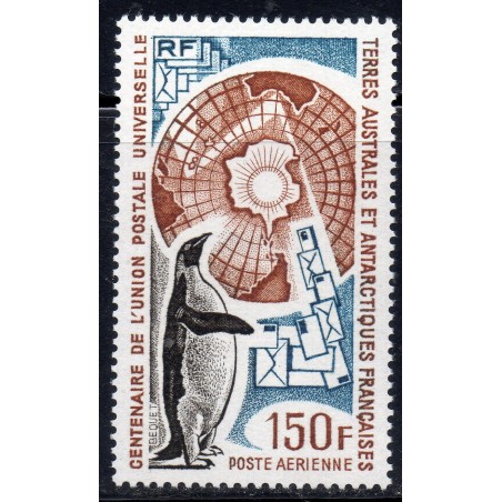 Timbre TAAF Poste aerienne Yvert 37 centenaire UPU neuf ** 1974