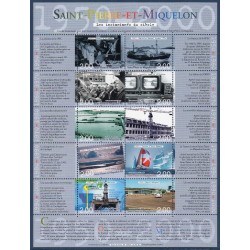 Timbres Saint Pierre et Miquelon Bloc 9 les instantanés du siècle neuf ** 2000