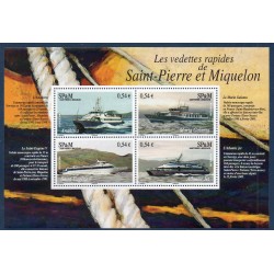 Timbres Saint Pierre et Miquelon Bloc 11 les vedettes rapides neuf ** 2006