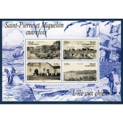 Timbres Saint Pierre et Miquelon Bloc 16 L'Ile aux chiens neuf ** 2011