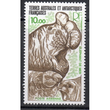 Timbre TAAF Poste aerienne Yvert 55 Elephant de mer neuf ** 1978