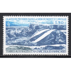 Timbre TAAF Poste aerienne Yvert 66 Les glaces de Pression neuf ** 1981