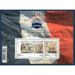 Timbres Saint Pierre et Miquelon Bloc f1164 Rétrocession de St Pierre à la France neuf ** 2016