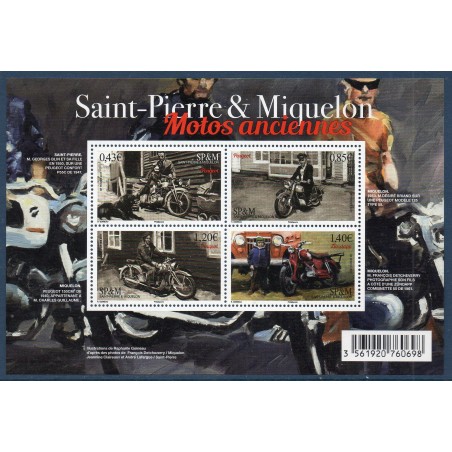 Timbres Saint Pierre et Miquelon Bloc f1185 Motos anciennes neuf ** 2017