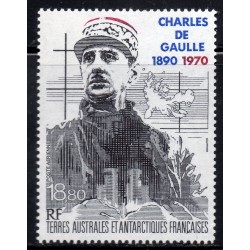 Timbre TAAF Poste aerienne Yvert 118 Charles de Gaulle neuf ** 1991