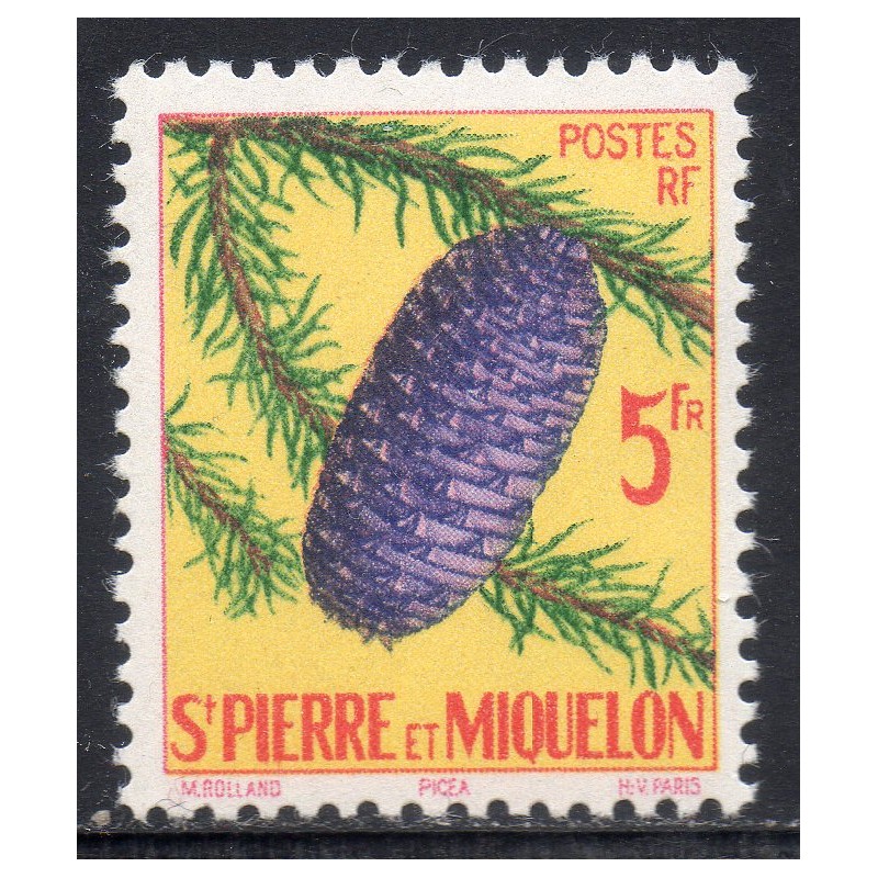 Timbre Saint Pierre et Miquelon 359 Picea neuf ** 1958
