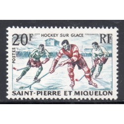 Timbre Saint Pierre et Miquelon 360 Hockey sur glace neuf ** 1959