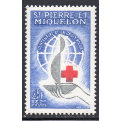 Timbre Saint Pierre et Miquelon 369 Centenaire Croix Rouge neuf ** 1963