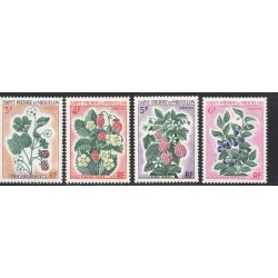 Timbre Saint Pierre et Miquelon 401-404 Fleurs neuf ** 1970