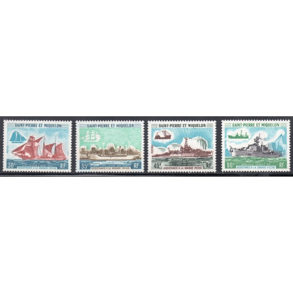 Timbre Saint Pierre et Miquelon 410-413 Bateaux d'assistance neuf ** 1971