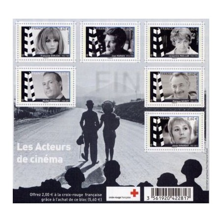 Bloc Feuillet France Yvert F4690 Les acteurs de Cinema