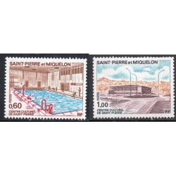 Timbre Saint Pierre et Miquelon 431-432 Centres culturels neuf ** 1973