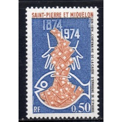 Timbre Saint Pierre et Miquelon 437 Caisse d'épargne neuf ** 1974