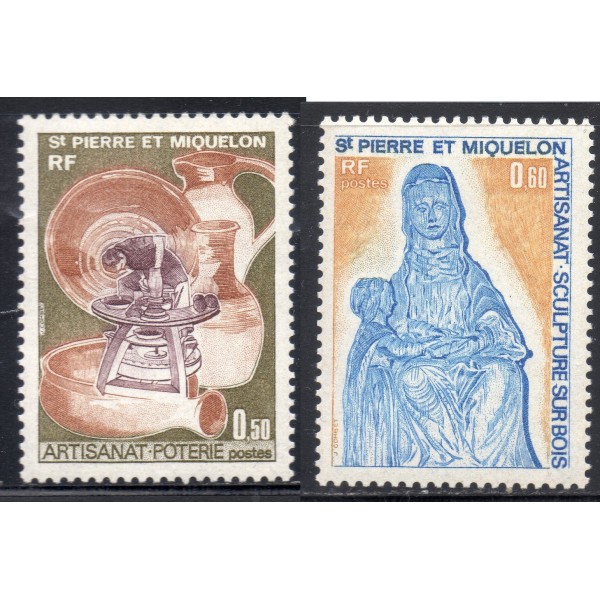 Timbre Saint Pierre et Miquelon 443-444 Artisanat neuf ** 1975