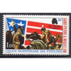 Timbre Saint Pierre et Miquelon 449 Indépendance des Etats Unis neuf ** 1976