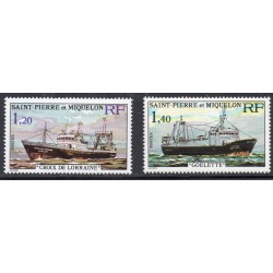 Timbre Saint Pierre et Miquelon 453-454 Bateaux de peche neuf ** 1976