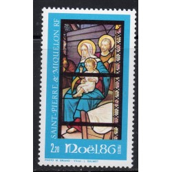 Timbre Saint Pierre et Miquelon 474 Noel, la sainte famille neuf ** 1986