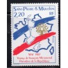 Timbre Saint Pierre et Miquelon 478 Visite de François Mitterrand neuf ** 1987
