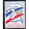 Timbre Saint Pierre et Miquelon 478 Visite de François Mitterrand neuf ** 1987