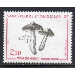 Timbre Saint Pierre et Miquelon 497 Tricholome Vergeté neuf ** 1989