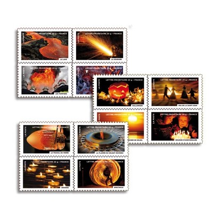 Autoadhésifs Yvert No 751-762 Timbres fête le feu