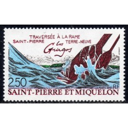 Timbre Saint Pierre et Miquelon 546 Traversé à la rame pour Terre-neuve neuf ** 1991