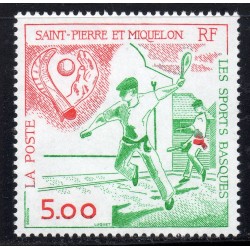 Timbre Saint Pierre et Miquelon 547 Les sports Basques neuf ** 1991