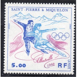 Timbre Saint Pierre et Miquelon 559 Jeux olympique d'Albertville neuf ** 1992