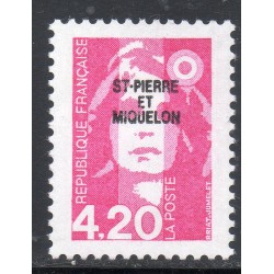 Timbre Saint Pierre et Miquelon 572 Marianne du bicentenaire neuf ** 1993