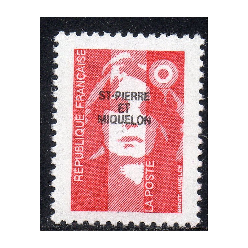Timbre Saint Pierre et Miquelon 578 Marianne du bicentenaire neuf ** 1993