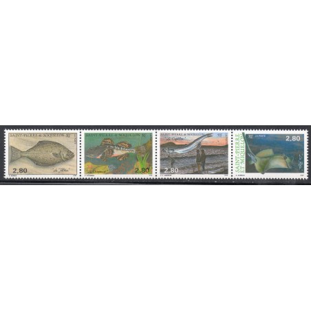 Timbre Saint Pierre et Miquelon 580-583 Les poissons neuf ** 1993