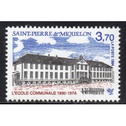 Timbre Saint Pierre et Miquelon 607 école communale neuf ** 1994