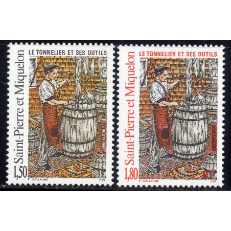 Timbre Saint Pierre et Miquelon 612-613 Le tonnelier neuf ** 1995