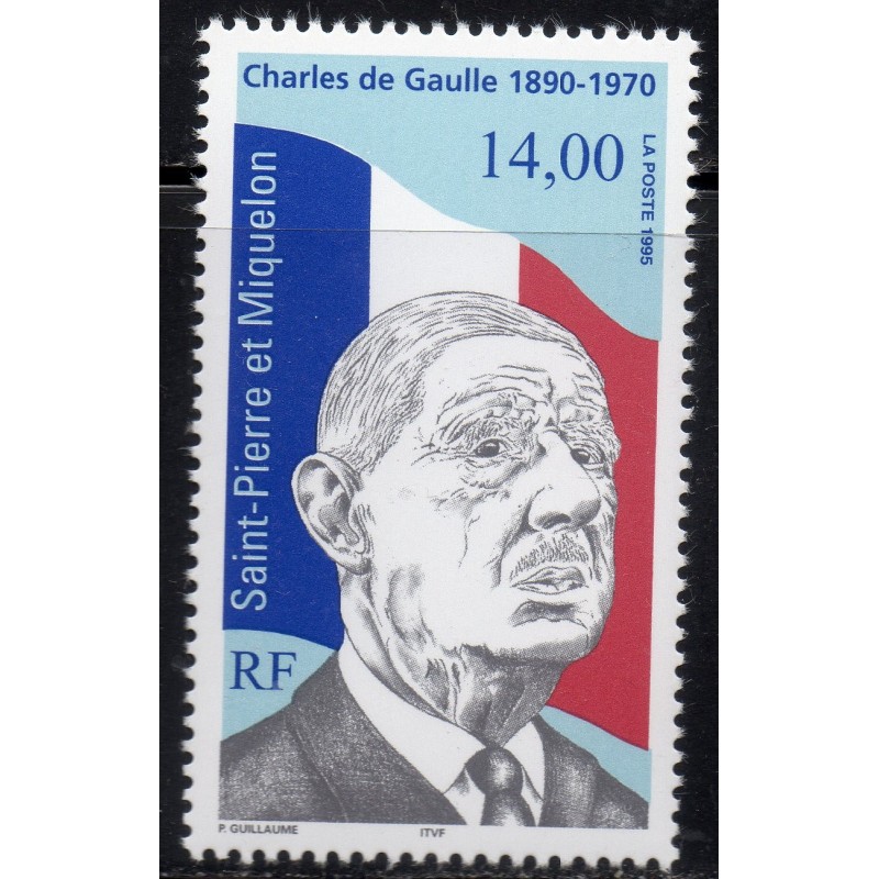 Timbre Saint Pierre et Miquelon 622 Charles de Gaulle neuf ** 1995