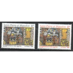 Timbre Saint Pierre et Miquelon 628-629 Le forgeron neuf ** 1996