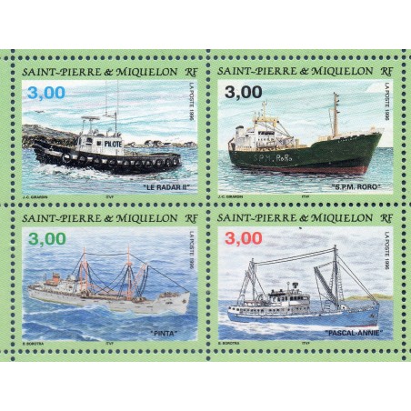 Timbre Saint Pierre et Miquelon 632-635 Vieux Bateaux neuf ** 1996