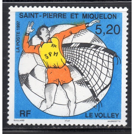 Timbre Saint Pierre et Miquelon 643 Le volley neuf ** 1997