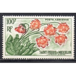 Timbre Saint Pierre poste aérienne 27 Sarracema purpurea neuf ** 1962