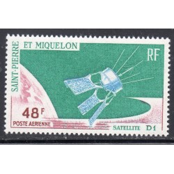 Timbre Saint Pierre poste aérienne 35 Satellite D1 neuf ** 1966