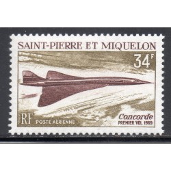 Timbre Saint Pierre poste aérienne 43 Le Concorde neuf ** 1969