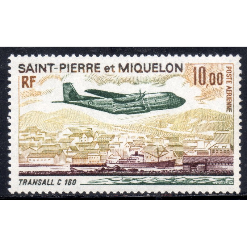 Timbre Saint Pierre poste aérienne 57 Transall C 160 neuf ** 1973