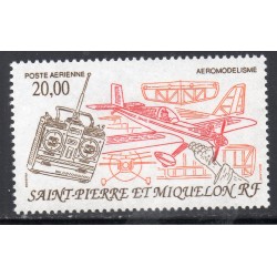 Timbre Saint Pierre poste aérienne 71 Aeromodélisme neuf ** 1992