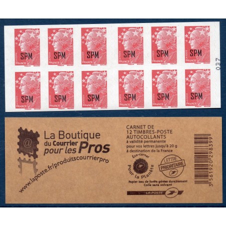 Timbre Saint Pierre et miquelon Carnet C960 Marianne de Beaujard neuf ** 2009