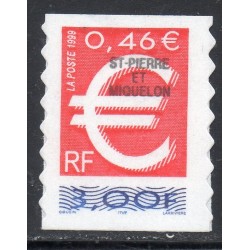 Timbre Saint Pierre et Miquelon 700 Symbole euro neuf ** 1999