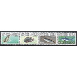 Timbre Saint Pierre et Miquelon 646-649 Poissons neuf ** 1997