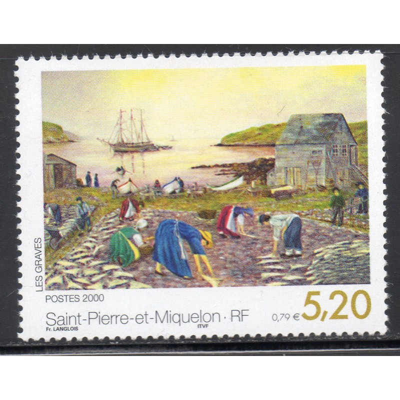 Timbre Saint Pierre et Miquelon 709 Les graves neuf ** 2000