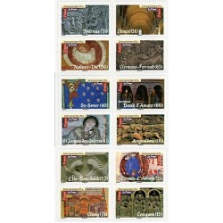 Autoadhésifs Yvert No 455-466 Timbres Art Roman